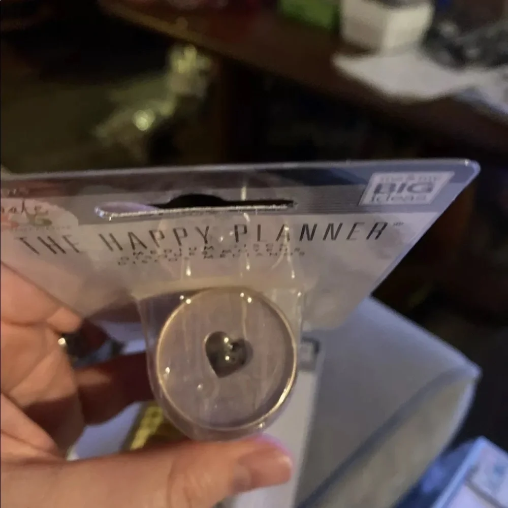 NIP Happy Planner Medium Discs Rose Gold Plastic w/ Heart 9 Pcs